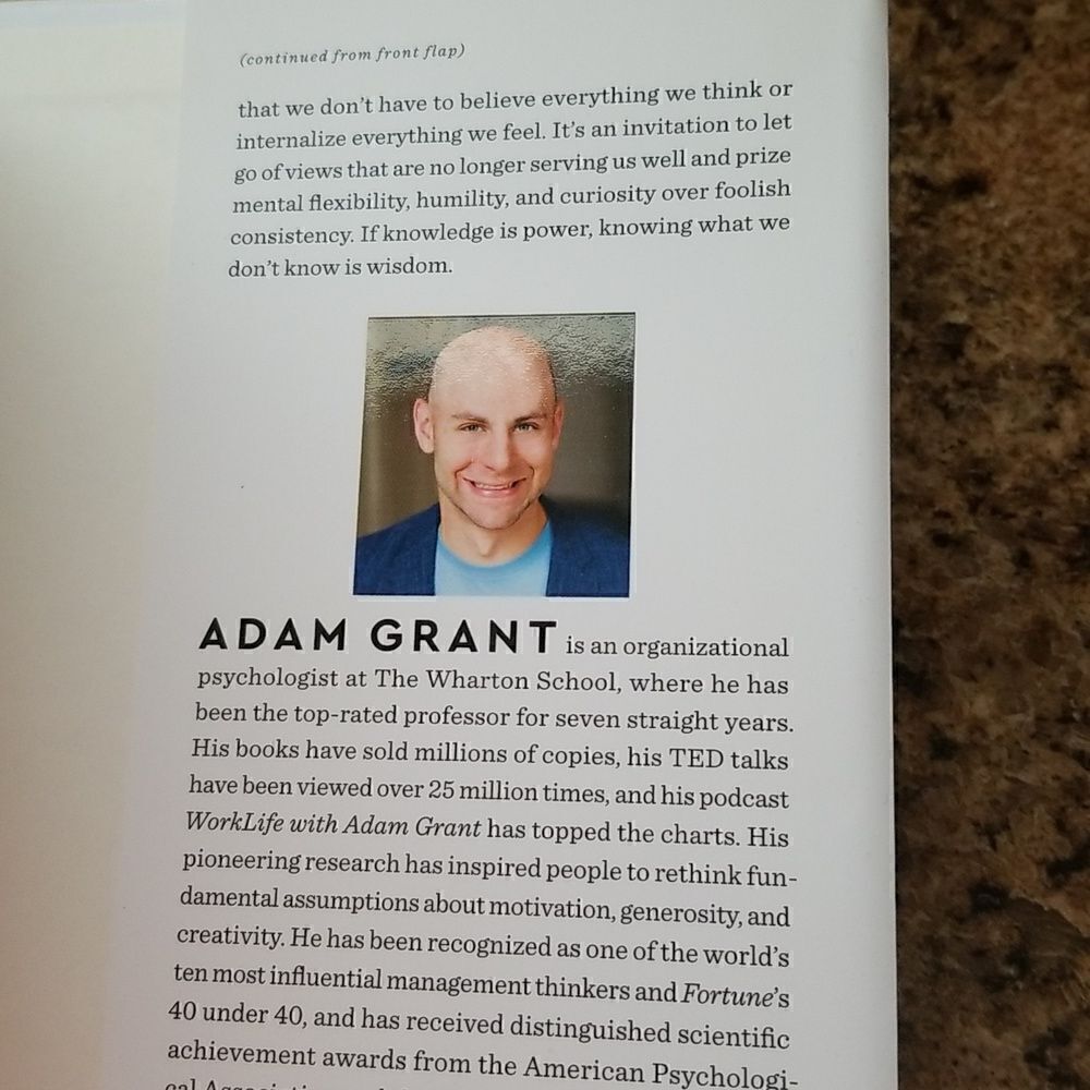 Think Again Adam Grant book - Picture 5 of 6